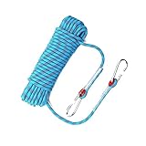 HWhome 10mm/12mm/14mm/16mm Azul Cuerda De Escalada Al Aire Libre，Aventura En La Montaña Cuerda De Rappel，Multifunción Alpinismo Aventura Cuerda Rescate De Campamento Equipo(Size:10mm-40m)
