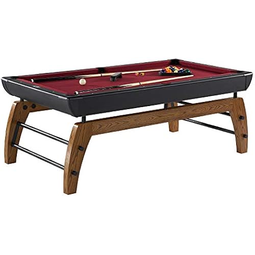 Hall of Games Edgewood 7 Ft Bar Size Pool Table with Balls and Cue Sticks