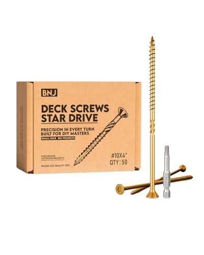 Vis de terrasse résistant à la rouille revêtement époxy BNJ 50 pcs