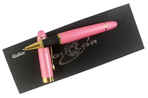 Gullor Jinhao X450 Rollerball Pen, Gold Trim, Black Ink, Pink #TOP5