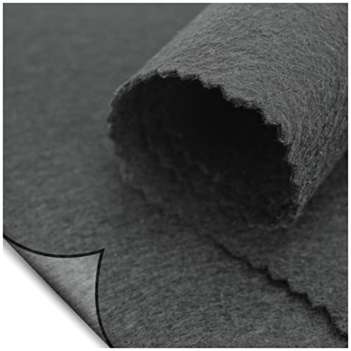 FIELTRO AUTOADHESIVO EN COLORES LISOS POR METROS ANCHO 90cm (NEGRO, 3 METROS)