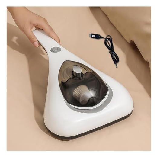 Aspirador de pó para remoção de ácaros, ar quente de cauda UV, removedor de ácaros com carregamento USB, sucção forte de 10 kpa, melhor limpador de poeira de alta frequência, pode limpar sofá, carpete