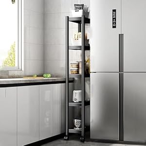 Lghlzgvf Schmaler Metall-Badrollwagen 5 Ebenen