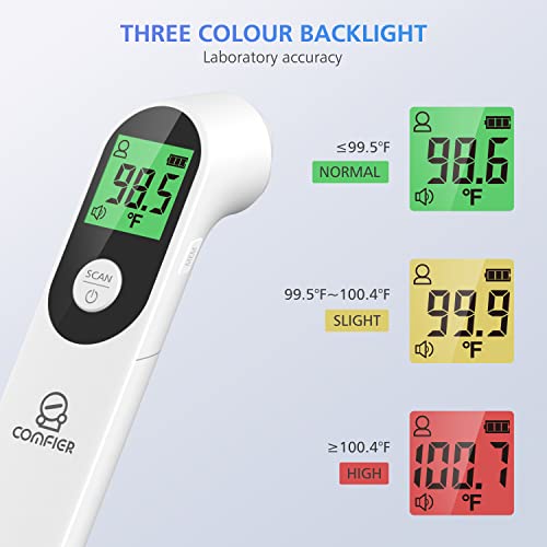 Comfier Touchless Forehead Thermometer For Adults And Kids, Infrared Digital Thermometer For Home With Fast And Accurate Reading, Baby Thermometer With 3 In 1 Large Lcd Display & Voice Broadcast #TOP2