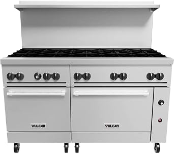 Vulcan 60-SS-10B-N Vulcan Endurance Gas Range - 10 Burners - 2 Ovens - 60-SS-10B-P, Standard, Natural