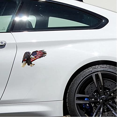 1X Flying Eagles Decal American Eagle Decal Logo Sticker Fits Car Hood Decal Bonnet Side Univeral Eagle Stickers Window Decals For Vehicles Birds Emblem Badge 14X12Cm Auto Styling Car Graphics #TOP1