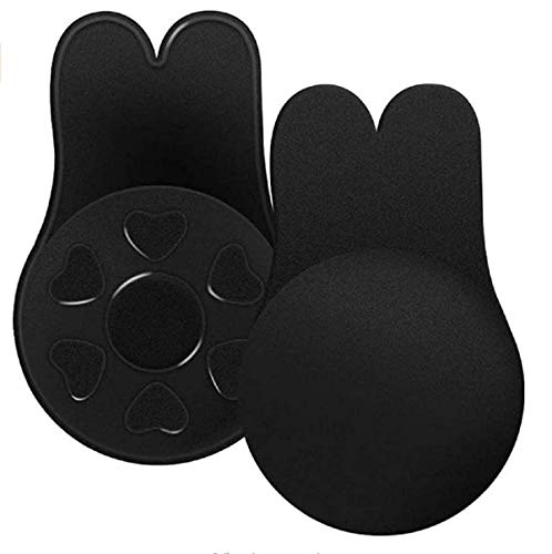 Photo de EgBert 3 Paires Silicone Pasties Breast Lift - Womens Cover Bra Invisible Adhesive Bra, Reusable Lifting Bra Cups Breathable Nipple Cover for Girls Ladies-13cm