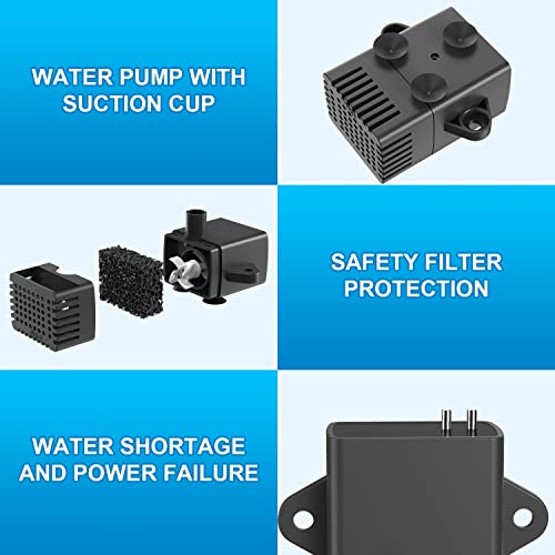 Szmp Solar Bird Bath Fountains Glass Panel, 16.4Ft Power Cord 3.5W Solar Powerd Fountain Pump Kit With Built-In 2000Mah Battery 7 Nozzles, Solar Birdbath Fountain For Outdoor Patio Garden Décor #TOP6