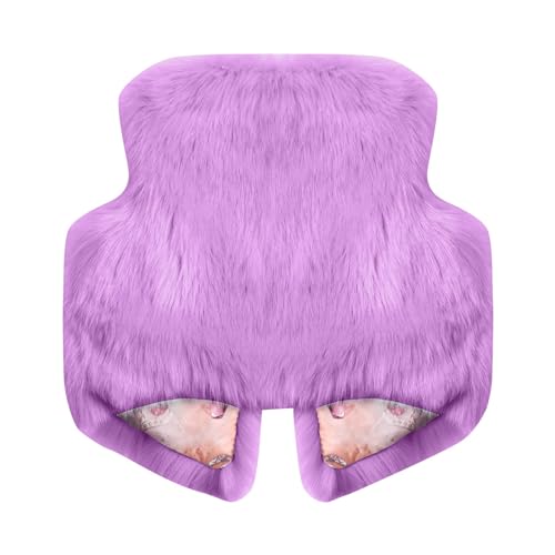 Kid Baby Girl Faux Furry Waistcoat Thick Coat Warm Fall Winter Plush Vest Pocket Outerwear Tops 3 to 8T3