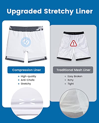 Image of maamgic 2 in 1 Mens Swim Trunks 7 Inch Swim Shorts Swim Suits Board Shorts