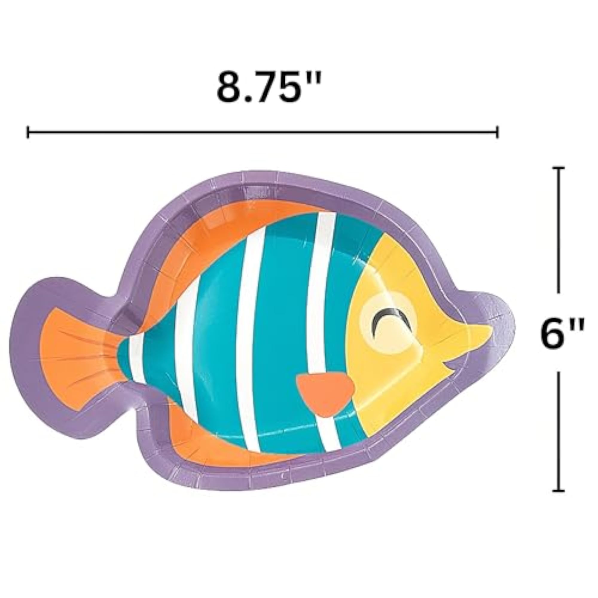Under the Sea Dessert Plates, 8 Pieces for Parties