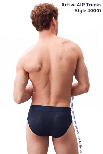 Image of Van Heusen Men's Brief Pack of- 1 | Air Series| Light as air |Ultralight for superior comfort| Mesh Fabric | Breathable Active Trunks - Moisture-Wicking| Sweat Absorbant | Stretch Cotton Blend| Underwear for Active Wear | Style 40007
