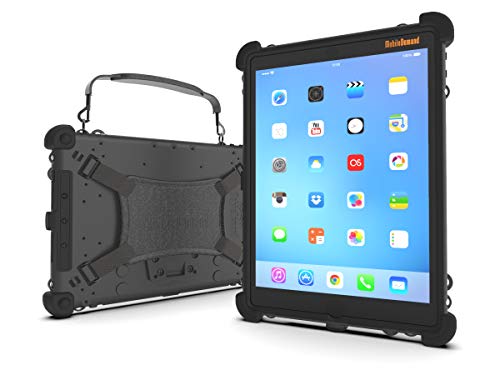 Mobiledemand Ultra Rugged Case For Ipad 10.2 – Briefcase Handle, Back Hand Strap – Lightning Port Cover – Shock Absorbing Rubber Bumpers, Fully Protective Case – Black – Heavy Duty Tablet Case #TOP7