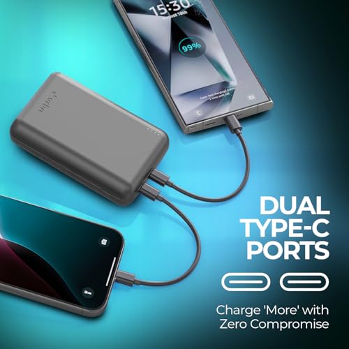 Image of URBN 20000mAh Nano Plus 35W Turbo Fast Charging Power Bank | Compact Pocket-Size | Dual Type-C PD Output | Two-Way Fast Charge | Metallic Finish | 12-Layer Circuit Protection | 1 Year Warranty