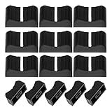 ELAYARD 20 Stück Schiebereglerkappen für Mischpult Faderknöpfe aus Robustem Kunststoff 4mm Schwarz Ersatz für Dj Mixer und Studio Lautstärkeregelung