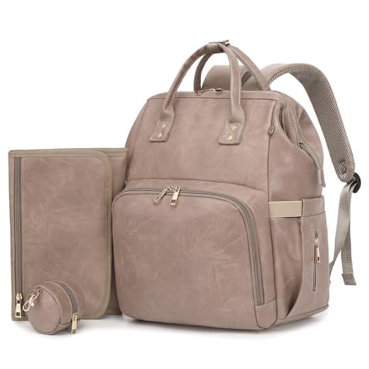 Best vegan backpack small Spacious Premium Vegan Leather Diaper Bag