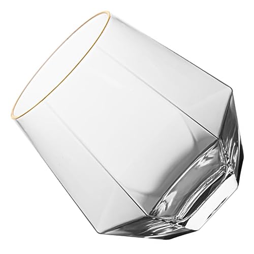 COLLBATH Bicchiere da Vino Bordo Dorato Bicchiere per Bevande Fredde Decorativo Tazza per Succhi E Cocktail per Casa E Feste