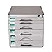 Produktbild Aktenschränke, Schubladen Sorter, mit Schloss und 6 Schubladen Multifunktionsschrank Desktop Storage Cabinet Farbe: Silber (Größe: 12in * 14.4in * 12.2in Home Office Möbel WKY