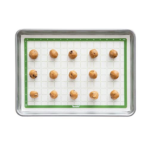 Image of Tovolo Pro-Grade Sil 1 /2 Sheet Pan Mat w /Grid for Baking, Food and Meal Prep, Cooking and More