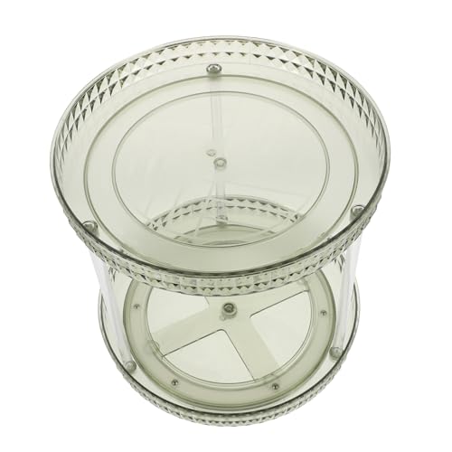 BESPORTBLE Caja De Almacenamiento De Cosméticos Bandeja De Maquillaje Giratoria Escalonada Contenedor De Lápiz Labial Giratorio Bandeja De Maquillaje Escalonada Dark Green El Plastico