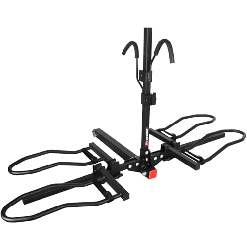 FORWODE Bike Rack Hitch for Car, 200 LB 2-Bike Racks with Coded Lock, Wobble Free Smart Tilting...