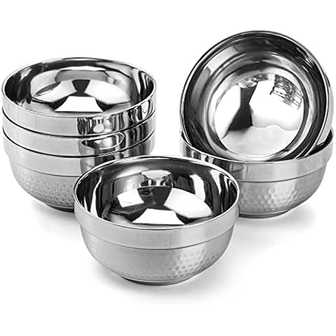 ZENFUN 6 Pack Stainless Steel Bowls Cover