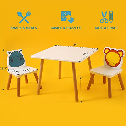 Meeden Kids Wood Table Chair Set, Children Craft Table With 4 Chairs, Ideal For Arts & Crafts, Preschool, Snack Time, Homeschooling, Homework, Bedroom, Playroom For Toddlers Boys & Girls #TOP1