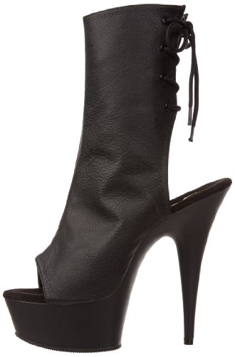 Pleaser Women's Delight-1018 Boot,Black Polyurethane/Black,8 M Us #TOP6