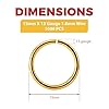 Mandala Crafts 1000pcs 15mm Chainmail Jump Rings Kit - Open Gold Tone Anodized Aluminum Rings for Jewelry Making, Chain Mail Scale, Maille Armor, DIY Chainmaille Crafts #3