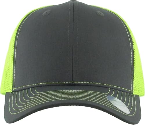 Image of Classic 6 Panel Cotton Twill Mesh Trucker Cap Hat Adjustable Snapback Hat