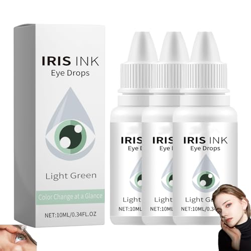 SOCLING Gotas para os olhos, gotas para os olhos vista cansada, gotas que mudam a cor dos olhos, mudar as gotas de cor dos olhos, gotas para os olhos que mudam de cor (3 peças)