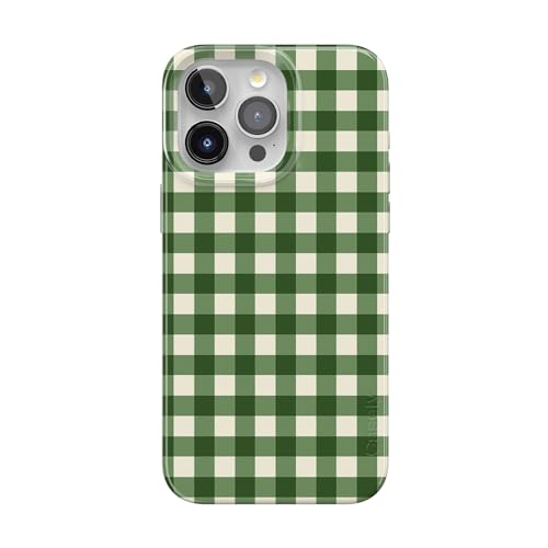 Casely iPhone 15 Pro Max Case | Checked Twice | Green Plaid | Compatible with MagSafe | Classic Ultra Slim Design