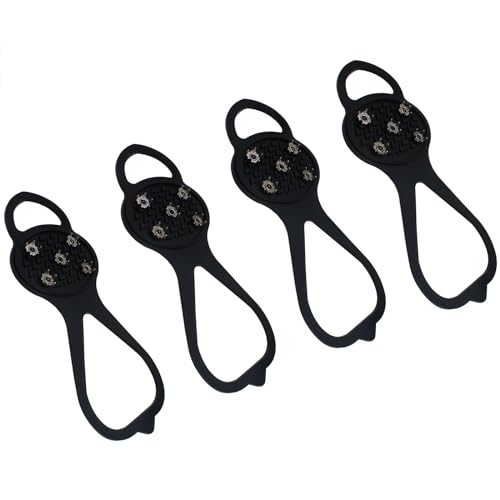 Crampons antidérapants 10 clous acier pour marcher sur la glace sans glisser lot de 2