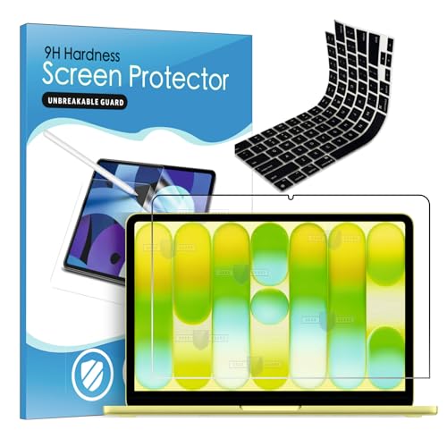 Image of Gear Guard Designed for New MacBook Neo 13 inch (A18 Pro Chip,2026) A3404 Screen Protector and Keyskin, High Definition Clear Shield (9H Nano) Not A Tempered Glass - Black