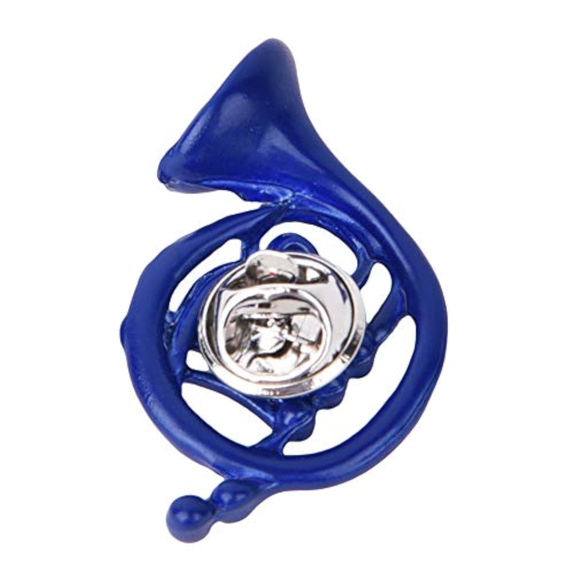 French Horn Brooch Pin, Miniature Musical Instrument