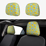 Headrest Covers for Cars Accessories Interior for Women Men 2Pcs - Cartoon Cute Duck_C Head Rest Cover for Car Decor, Car Headrest Cover for Car Decorations Interior