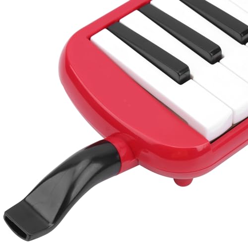 32 touches de piano Melodica Pianica Tube Long Flexible Melodica Tube avec embouchure sarbacane sac de transport(rouge) instrument à vent Piano Enfant Bois