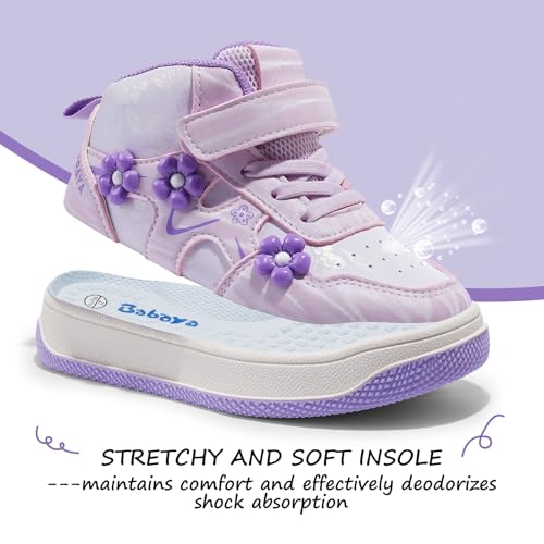Babaya Girls Running Shoes Kids Tennis Athletic Sneakers Comfortable Lightweight Breathable Walking Shoes Non-Slip Girls Sneakers3