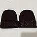 MIUNIKO 2PCS Fashion King and Queen Skullies Hood Winter Warm Caps Sport Beanie Hats Couples (Coffee)
