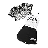 GOKISTOTR Summer Outfits For Girls Shorts And Vest Kids Mesh Cover Up See Through Girls Clothing Set