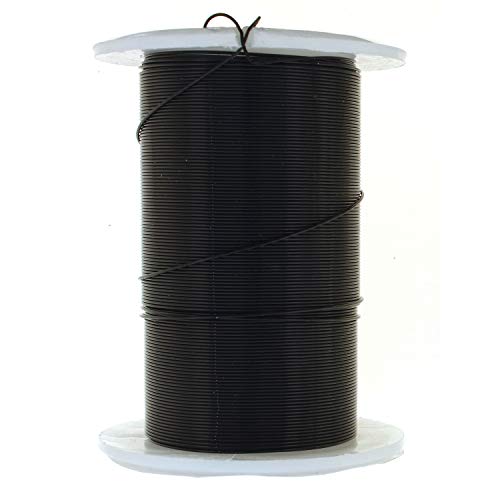 Image of The Beadsmith Wire Elements 28-Gauge Lacquered Tarnish-Resistant Copper Wire for Jewelry Making, 40 Yard, 36.58 Meter Spool (Black Color)