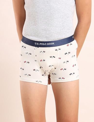 Image of U.S. Polo ASSN. Boys EKT04 Mid Rise Cotton Spandex Trunks - Pack of 3