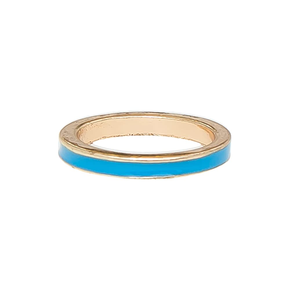 Pipa BellaBy Nykaa Fashion Stylish Blue Meenakari Enamel Ring For Women