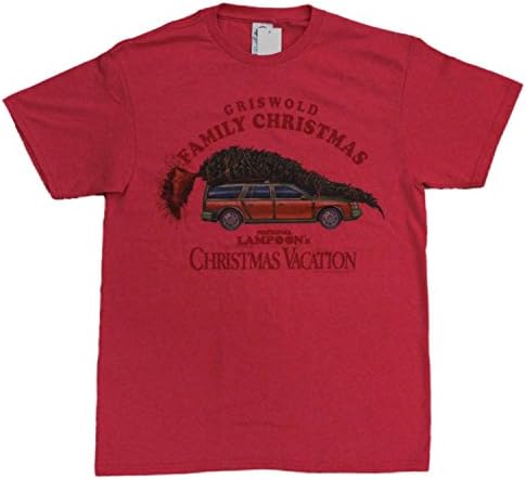 National Lampoon's Christmas Vacation Mens Red Griswold Family Christmas T-Shirt Apparel