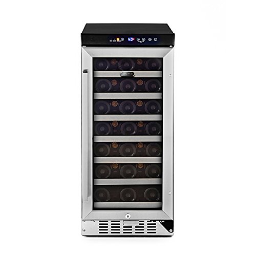 Whynter BWR-33SD BWR-33SA 33 Bottle Built-in Wine Refrigerator, Stainless Steel