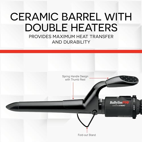 BaBylissPRO Ceramix Xtreme Barreau pointé en céramique Curling Iron