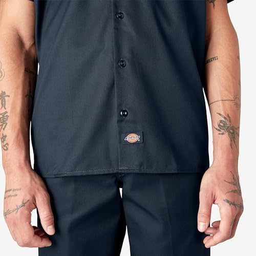 Dickies Short Sleeve Work Shirt, Dark Navy, L - image 6