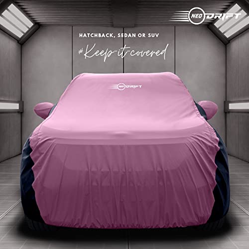 Image of NEODRIFT 'SuperTech' Car Cover for Kia Seltos (2019-2025) (100% Water-Resistant, All Weather Protection, Tailored Fit, Multi-Layered and Breathable Fabric) (Colour: Maroon+Black)