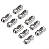 Combinazione di catena in metallo e bottone per catena a sfere da 4,5 mm utilizzata in tende verticali e rivestimenti interni (fibbia, 10 pezzi)