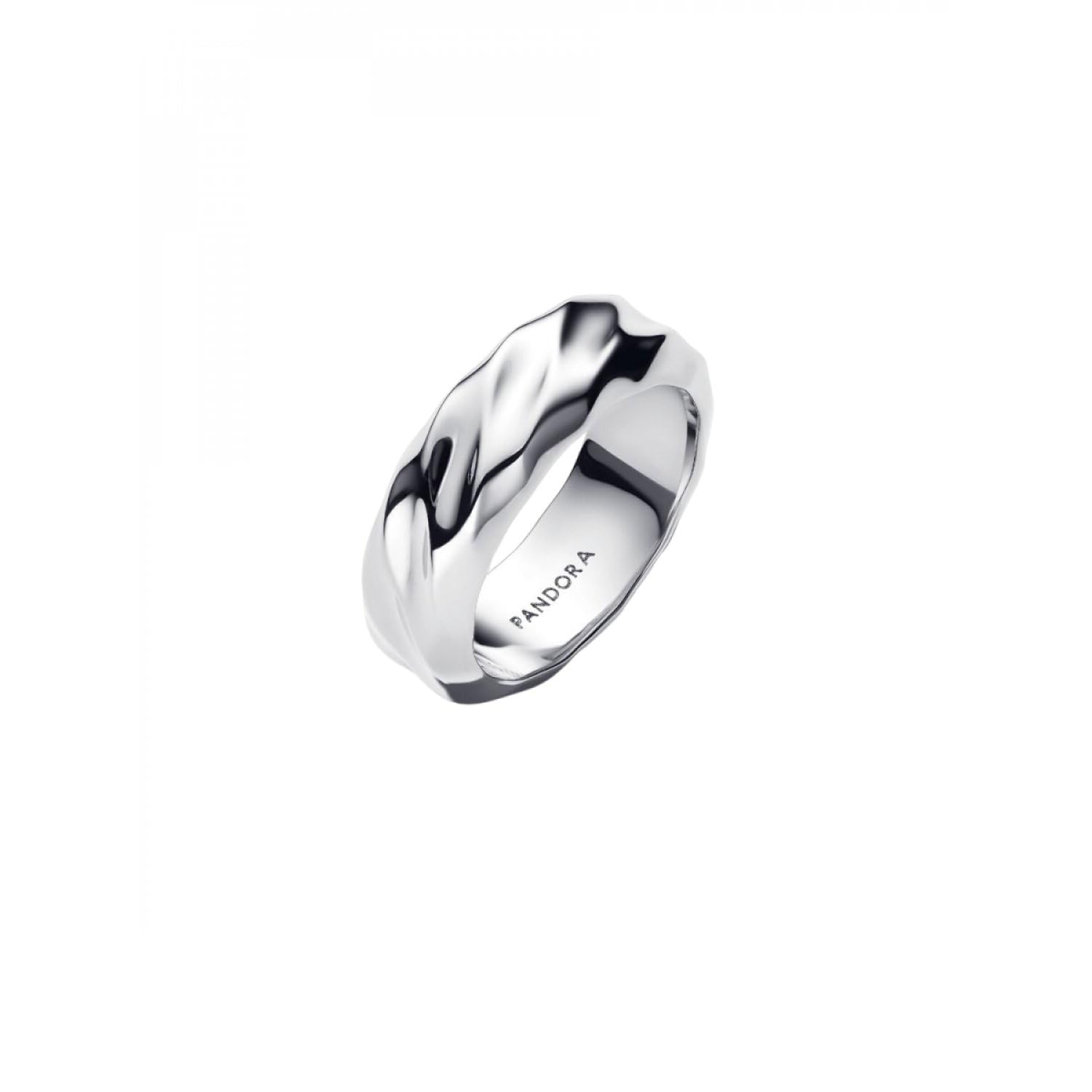 Pandora Anello largo da donna ondulato argento 193886C00